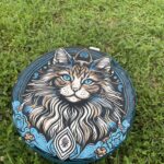 Mačka - pohánkový podsedák 35x10 cm s plným dnom