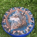 Vlk - pohánkový podsedák 40x15 cm s plným dnom