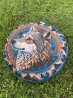 Vlk - pohánkový podsedák 35x10 cm s plným dnom